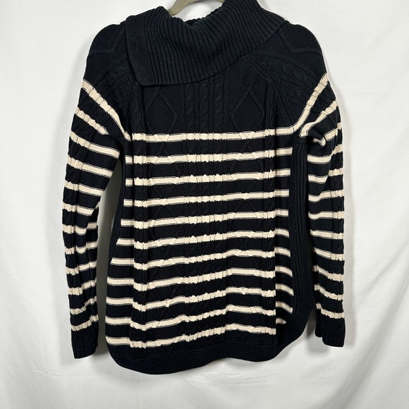 Croft & Barrow cozy striped funnel neck pullover cable knit sweater XXL - Picture 3 of 13